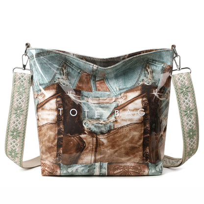 Large Capacity New Retro Patchwork Tote Bag