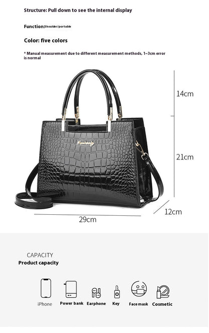 Women's Fashion Patent Leather Shoulder Bag