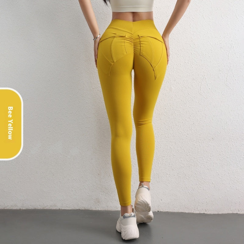 High Waist Hip Lift Yoga Pants With Pockets Women's Sports Fitness Trousers Leggings