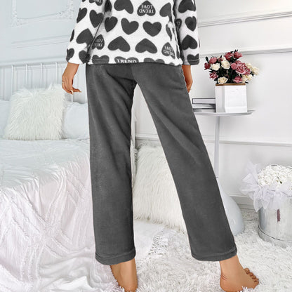 Thickening Flannel Pajamas Warm And Soft Long-sleeve Suit