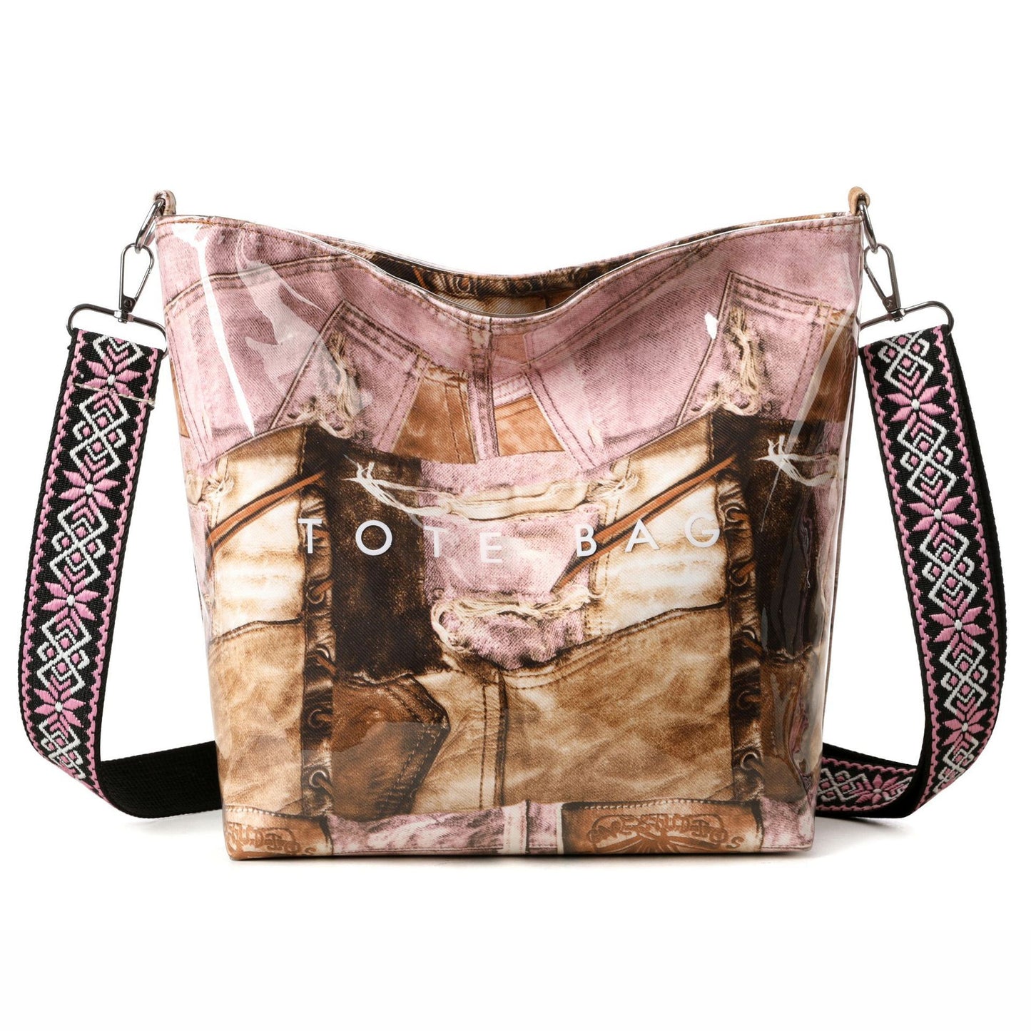 Large Capacity New Retro Patchwork Tote Bag