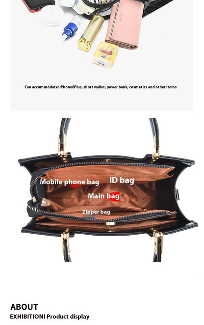 Women's Fashion Patent Leather Shoulder Bag